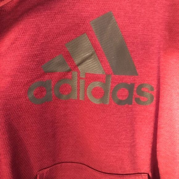 adidas men’s climawarm maroon active hoodie size large - Picture 2 of 12